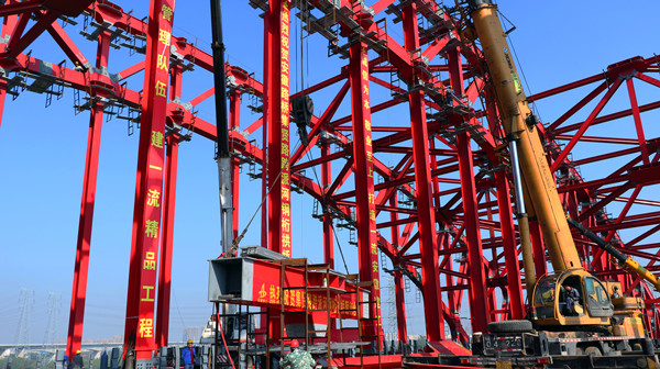 集賢路跨派河橋項(xiàng)目鋼桁拱橋鋼結(jié)構(gòu)檢測(cè)